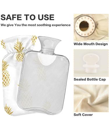 Hot Water Bottle with Pineapple Cover - 2L Pain Relief & Menstrual Cramps Heating Bag | Buy Internationally - Buy Online on GoSupps.com