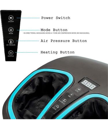 Invospa Electric Foot Massage Device with Heat - Shiatsu Kneading Relief for Tired Muscles & Soles - Buy Online on GoSupps.com