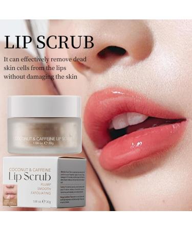 ACSUSS Natural Lip Scrub Exfoliator: Gentle Dry Skin Remover for Soft Smooth and Hydrated Lips Coconut Coffee One Size One Size Coconut Coffee - Buy Online on GoSupps.com