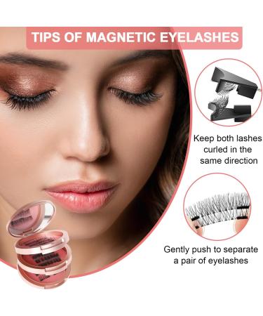 Movstriker Magnetic Eyelashes without Eyeliner Reusable 4 Pairs False Eyelashes Magnetic No Glue Natural Look 3D Effect Magnetic Lashes with Applicator Waterproof and Easy to Wear - Buy Online on GoSupps.com