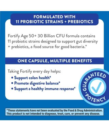 Natureâ€™s Way Fortify Extra Strength Probiotic 50 Billion - 30 Capsules with 11 Strains & Prebiotic - Buy Online on GoSupps.com