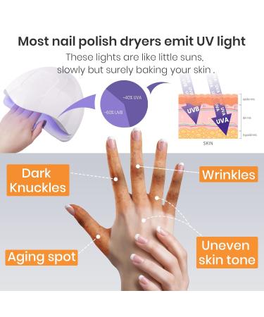 Small Hands UV Gloves for Nails | UPF50+ UV Protection Fingerless Gloves for Women | Anti UV Light Gel Manicure - Extra Small Black - Buy Online on GoSupps.com