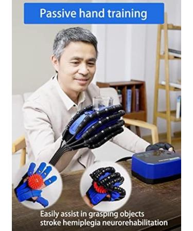 Finger Rehabilitation Stroke Both Hand Training Rehabilitation Robot Gloves Stroke Hemiplegia Hand Splint Finger Orthosis for Relieve Wrist & Thumb Pain Blue S Size Blue S size - Buy Online on GoSupps.com