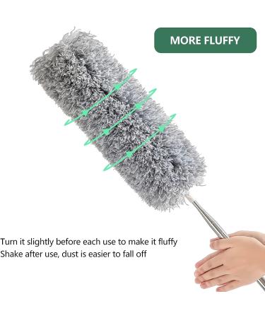 110-inch SetSail Duster with Extension Pole - Bendable Microfiber Head, Washable Ceiling Fan Duster for High Ceilings and Furniture - Buy Online on GoSupps.com