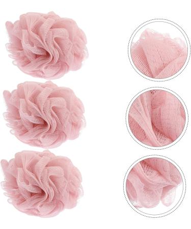 Hemoton Baby Washcloths 3pcs Bath Flower Body Puffs - Organic Pink Baby Bath Skin Cleaning Tool - Buy Online on GoSupps.com