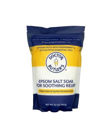 Doctor Butler s Epsom Salt Soak   Sitz Bath Salts for Hemorrhoids Relief for Men and Women  Soothes and Provides Natural Relief Associated with Hemorrhoids (32 oz) 2 Pound (Pack of 1)