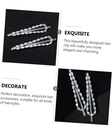 FRCOLOR 1 Pair Crystal Zirconia Hair Clip Hair Pin Bangs Hair Clip Hair Barrettes Crystal Hairpin Hair Clips Diamond Hair Accessories Girls Hairpin Girl Headdress Side Hair Clamp - Buy Online on GoSupps.com