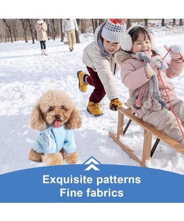 Shop Stylish Dog Clothing for Small Breeds - Warm Hoodies Sweaters & Coats for Chihuahuas | XS Light Blue & Pink - Buy Online on GoSupps.com