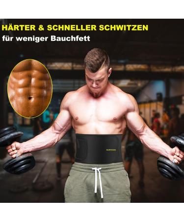 Waist Coach for Men & Women - Neoprene Weight Loss Belt Easy to Clean Belly Sweat Trimmer with Phone Holder - Fat Burning Fitness Accessory - Buy Online on GoSupps.com