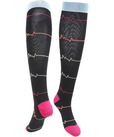 Jerliflyer Compression Socks - Breathable Black Lightning Sports Stockings for Optimal Calf Care | Elastic Acrylic Fiber International Shipping Available - Buy Online on GoSupps.com