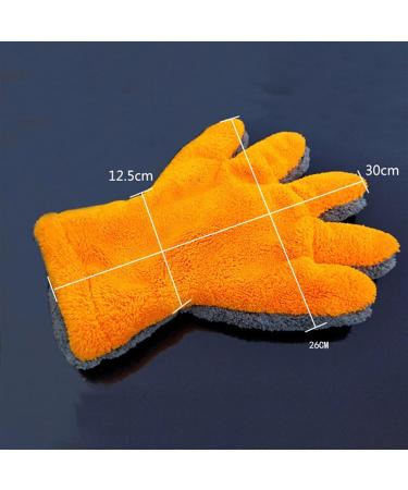 Dishwashing Gloves Plush Superfine Fiber Washing Gloves Coral Wool Car Washing Gloves Washing Bowls Gloves Tools Yellow - Buy Online on GoSupps.com