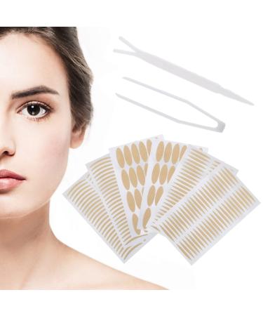 Double Eyelid Stickers Eyelid Tape Invisible Eyelid Tape 960 Pcs Natural Invisible Single Side Eyelid Tape Stickers with Fork Rod & Tweezer Instant Eyelid Lift Perfect for Droopy Uneven Monolids