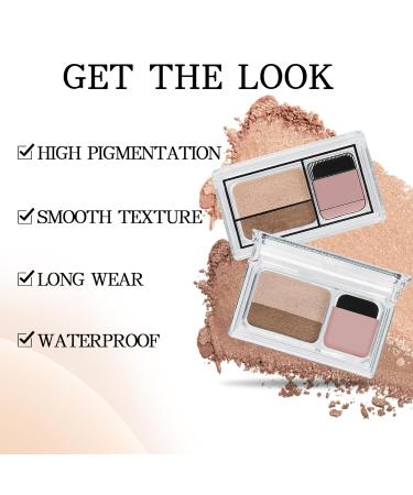 Shop Dual-Color Waterproof Eyeshadow Palette #001 | Long-Lasting Shimmer Eye Makeup with Applicator - International Shipping Available - Buy Online on GoSupps.com