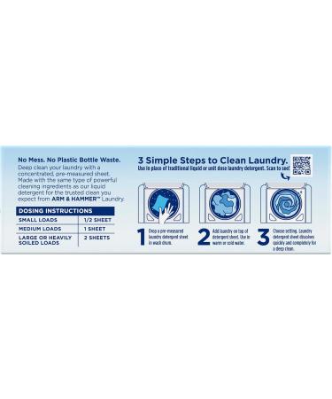 Arm & Hammer Power Sheets Laundry Detergent - Fragrance Free 50ct | Eco-Friendly Efficient Cleaning for 50 Loads - Shop Internationally - Buy Online on GoSupps.com