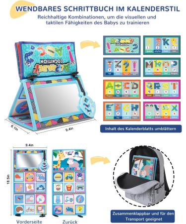 Dcsioike Baby Toys for 0-9 Months | Montessori Fabric Books with Mirror | Foldable Hanging Gifts for Newborn Girls - Buy Online on GoSupps.com