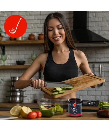 Jungle Kitchen Mild Chili Crisp Oil Sauce - 8.4 oz | Vegan & Gourmet | Perfect for Meats, Stir Fry & Vegetables | Made in USA - Buy Online on GoSupps.com