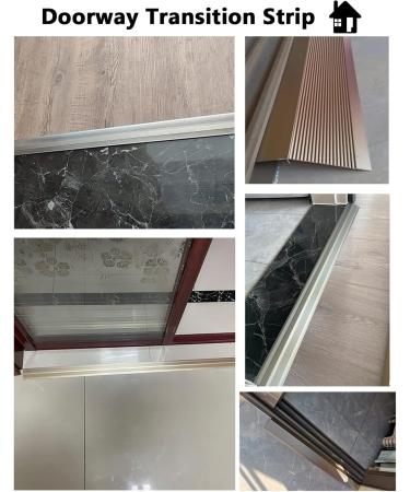Doorway Floor Transition Strip Wide 10cm Carpet to Tile Threshold Aluminum/Metal Edge Trim Molding with Non Slip Surface Ramp Reducer Easy to Install (Color : Gray Size : Length 95cm (37.4in)) Length 95cm (37.4in) Grey - Buy Online on GoSupps.com