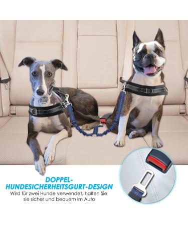 Slowton 2-in-1 Dog Car Seat Belt - Durable Adjustable Reflective Tangle-Free for Medium Dogs - Travel Safely in Style! - Buy Online on GoSupps.com