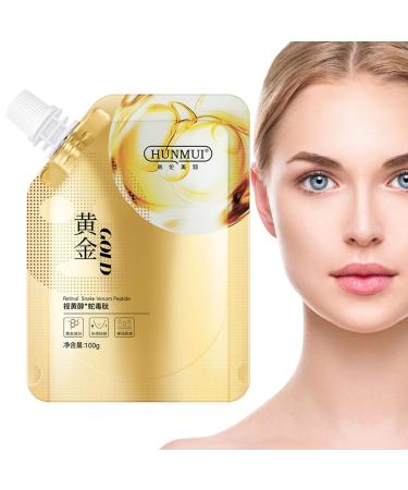 JPSDOWS Golden Snake Mask with Retinol | 100g Peel-Off Mask for Hydration Moisturizing and Cleansing. Absorbs oil detoxifies exfoliates brightens and improves skin radiance. Jpsdows