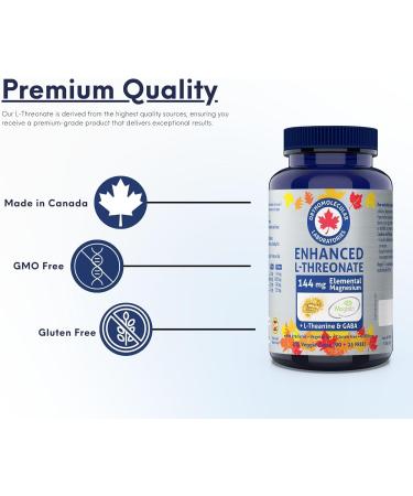Orthomolecular Laboratories - Enhanced Magtein Magnesium L-Threonate 144mg + L-Theanine & Gaba 125 Veggie Caps - Elemental Magnesium Supplements for Men & Women - Gaba and L-Theanine Supplement - Buy Online on GoSupps.com