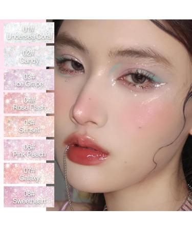 Erinde Liquid Glitter Eyeliner #09 Rose Flash - Highly Pigmented Waterproof Metallic Eye Liner Pen for Stunning Korean Makeup - Buy Online on GoSupps.com