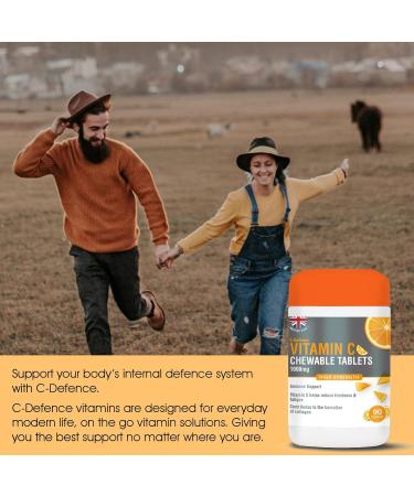 Vitamin C 1000mg Chewable 180 Count - Immune Support & Cold Defense - Reduce Tiredness & Fatigue - Pack of 1 - Buy Online on GoSupps.com