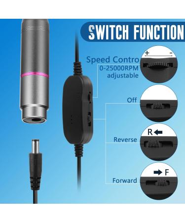 Buy Electric Nail Cutter Set | 12-in-1 Professional Manicure & Pedicure Kit | 25000 RPM Nail File for DIY Acrylic Nails & Callus Removal - Buy Online on GoSupps.com