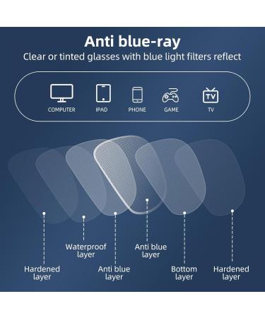 QDDFUFU Blue Safety Glasses - Lightweight Blue Light Filter Glasses for Men & Women | Eye Fatigue Relief | Portable with Glasses Bag - Buy Online on GoSupps.com