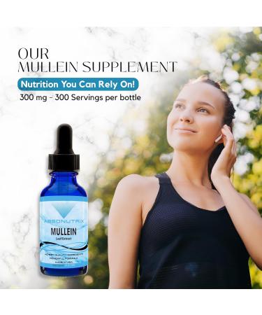 Absonutrix Mullein 300 mg 4 Oz Liquid 300 Servings Made in USA Quick Absorption Quality Potent Ingredients Non-GMO GMP Certified Facility Cruelty-Free Products - Buy Online on GoSupps.com