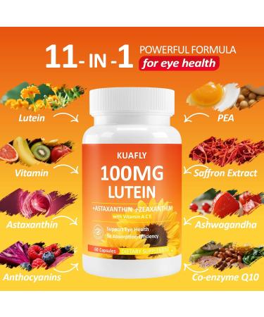 Lutein and Zeaxanthin Supplements with Astaxanthin 50MG Eye Vitamins - Premium Lutein for Eye Vision Support 60 Capsules 60 Count (Pack of 1) - Buy Online on GoSupps.com