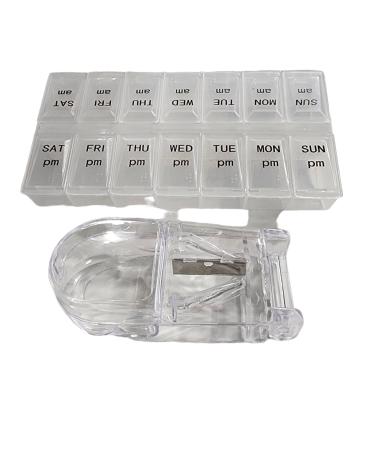 Pill Cutter and Organizer Combo Twice a Day Madication Vitamin Cutter and Organizer (1)
