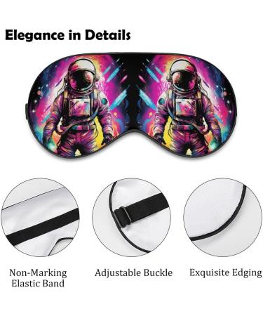 Shop Astronaut Universe Fantasy Galaxy Sleep Mask | Funny Adjustable Eye Cover for Men & Women - Light Blocking Sleep Aid - Buy Online on GoSupps.com