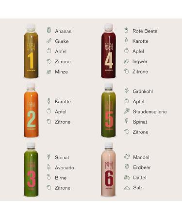 Kale and Me 3-Day Classic Juice Cure - 18 Bottles (320ml) - Additive-Free Vegetable Broth in 6 Delicious Flavors - Healthy & Refreshing Detox - Buy Online on GoSupps.com