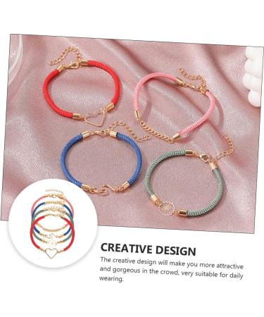 VALICLUD 4pcs Couple Bracelet Party Gifts Birthday Present Handmade Weaving Bracelet Solid Color Bracelet Bracelets Lucky Rope Bracelet Woven Bracelet Friendship Bracelet Hand Jewelry Charm - Buy Online on GoSupps.com