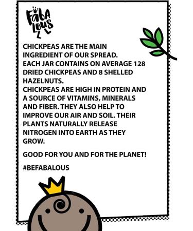 Fabalous Organic Chocolate Spread (Hazelnut & Cocoa Chickpea Spread) Vegan Dairy Free No Palm Oil Less Sugar More Protein 200g - Buy Online on GoSupps.com
