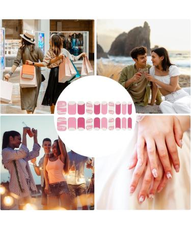 Gel Nail Strips Nail Polish Stickers - Semi-Cured Nail Wraps for Gel Polish - Gel Nail Strips Long Lasting Shiny Nail Strips Easy to Apply and Remove 0178 - Buy Online on GoSupps.com