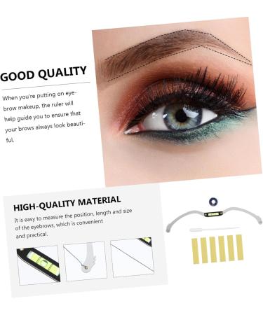 Mipcase 1pc Level Measure Metal Premium Auxiliary Eyebrow Ruler Line Tool Measuring Marker Shaping medium Silver - Buy Online on GoSupps.com