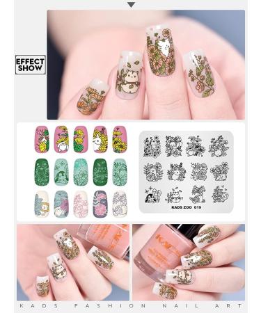 KADS Nail Art Stamping plate Nail Template Nail Art Design Tool Nail DIY Design Image Plate (ZO019) - Buy Online on GoSupps.com