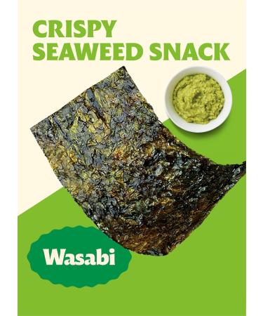 Bibigo Seaweed Snack Wasabi - Roasted Seaweed Leaves | Ideal Snack & Side Dish | 3 x 5g Pack - Buy Online on GoSupps.com