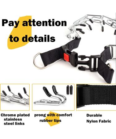 Acrylicc Dog Prong Training Collar Prong Collar for Dogs Adjustable Dog Chain Collar with Comfort Tips and Quick Release Snaps (Large 4mm 21.6-Inch 16-20" Neck Black) Large 4mm 21.6-Inch 16-20" Neck - Buy Online on GoSupps.com