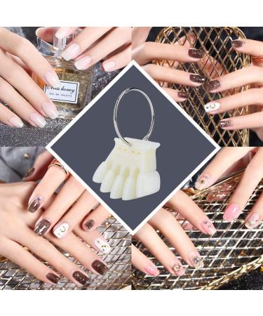 Nail Color Card 4 Colors Manicure Polish Gel Display Tool - 50pcs Nail Art Practice Tips, Natural Color - Buy Online on GoSupps.com