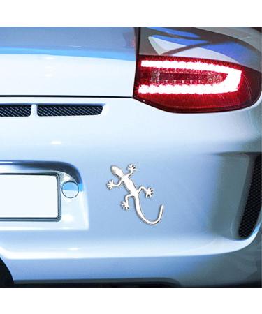 3D Gecko Car Sticker | Metal Wall Decor | Gecko Decal Badge Badge Decoration Car Accessories Calakono Silver - Buy Online on GoSupps.com