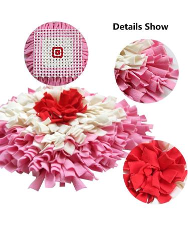 IEUUMLER Dog Snuffle Mat - Training Puzzle Toy for Dogs | 45x45cm Pink & White - International Shipping - Buy Online on GoSupps.com