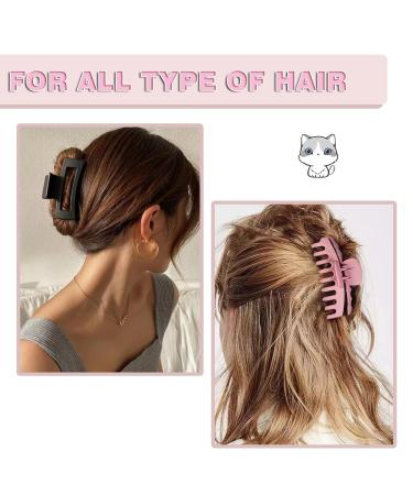Large Hair Clips Claw Clips FDBJulyy 8 Pack - Strong Hold Matte Hair Clips for Women & Girls - 2 Styles, 4 Colors - Ideal for Thick & Thin Hair - 90's Vintage Design - Buy Online on GoSupps.com