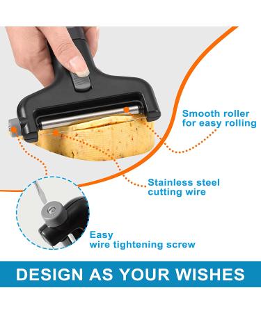 Adjustable Wire Cheese Slicer & Grater - Durable Lemon Zester, Parmesan, Mozzarella, Cheddar Cutter - BPA Free - Buy Online on GoSupps.com