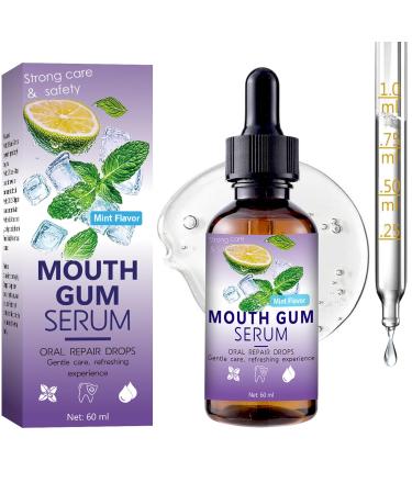 Gum Restore Drops - 60ML Gum Repair for Receding Gums Treatment Gum Regrowth Treatment Drops for Dry Mouth Stain Removal & Bad Breath Treatment for Adults Instant Fresh Breath