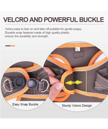 Suredoo Reflective Dog Harness with Leash for Small Dogs & Cats - Anti-Train Brown Orange XXS - Buy Online on GoSupps.com