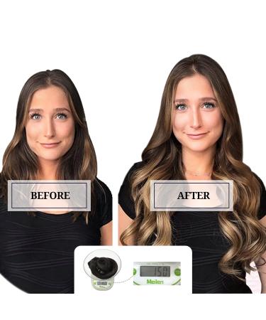 Doores Clip-In Extensions | Real Hair Balayage Chocolate Brown to Caramel Blonde - 40cm (16 inch) 9 Pieces 150g Remy Human Hair - Buy Online on GoSupps.com