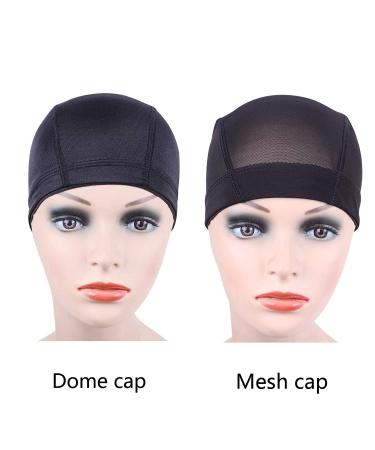 Shop Black Mesh Dome Wig Cap - 2-Pack for Wigs | Wide Rubber Band | Perfect Hair Network - Buy Online on GoSupps.com
