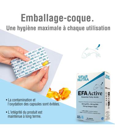 Sifar Nutra EFA Active | 5 Star IFOS | VivoMega Fish Oil | 720mg Total Omega-3 | 396mg EPA + 264 DHA | Triglyceride Form | 30 Capsules - Buy Online on GoSupps.com
